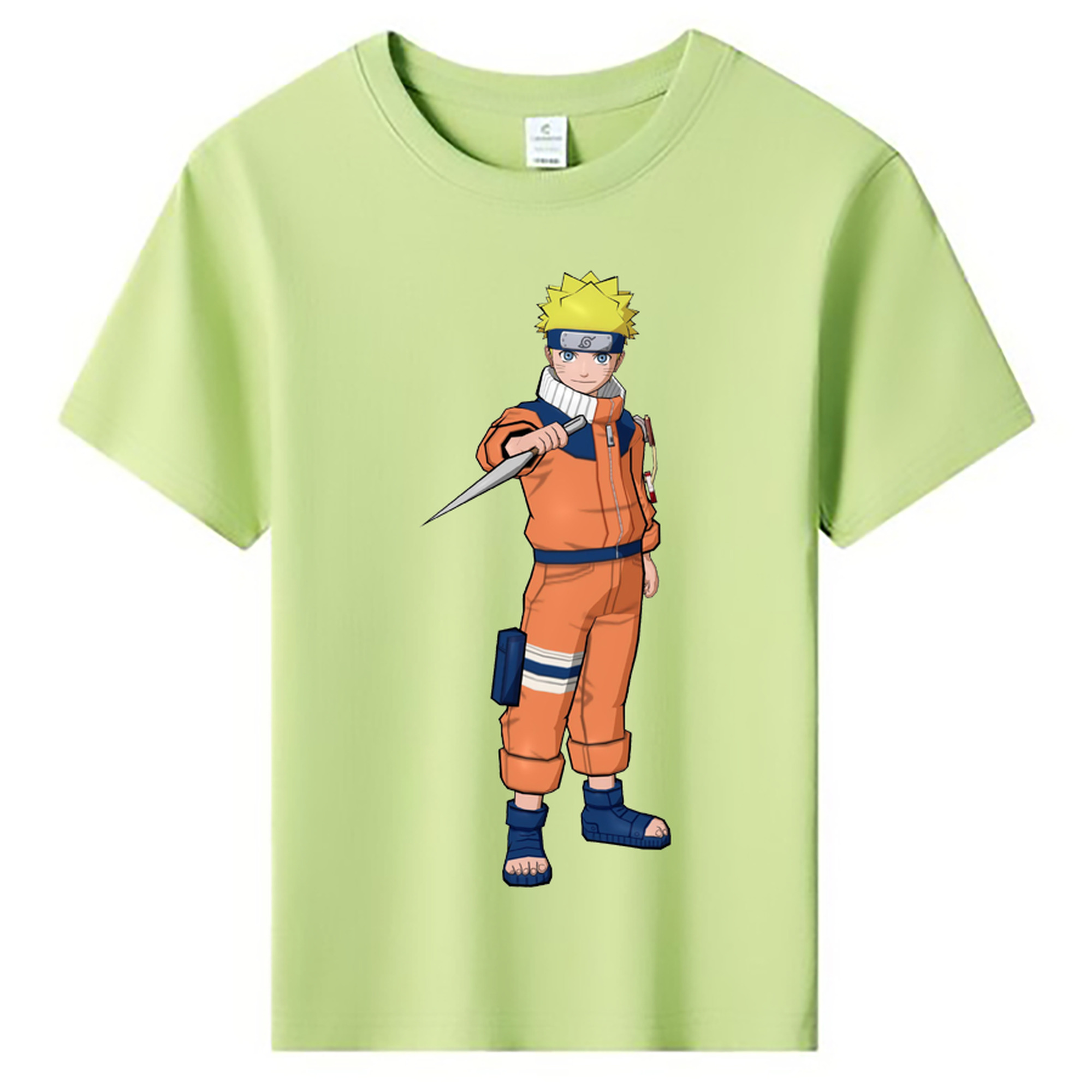 （画像用） NARUTO -ナルト- うずまき ナルト Uzumaki Naruto 綿100％キッズTシャツ（フロントプリント）